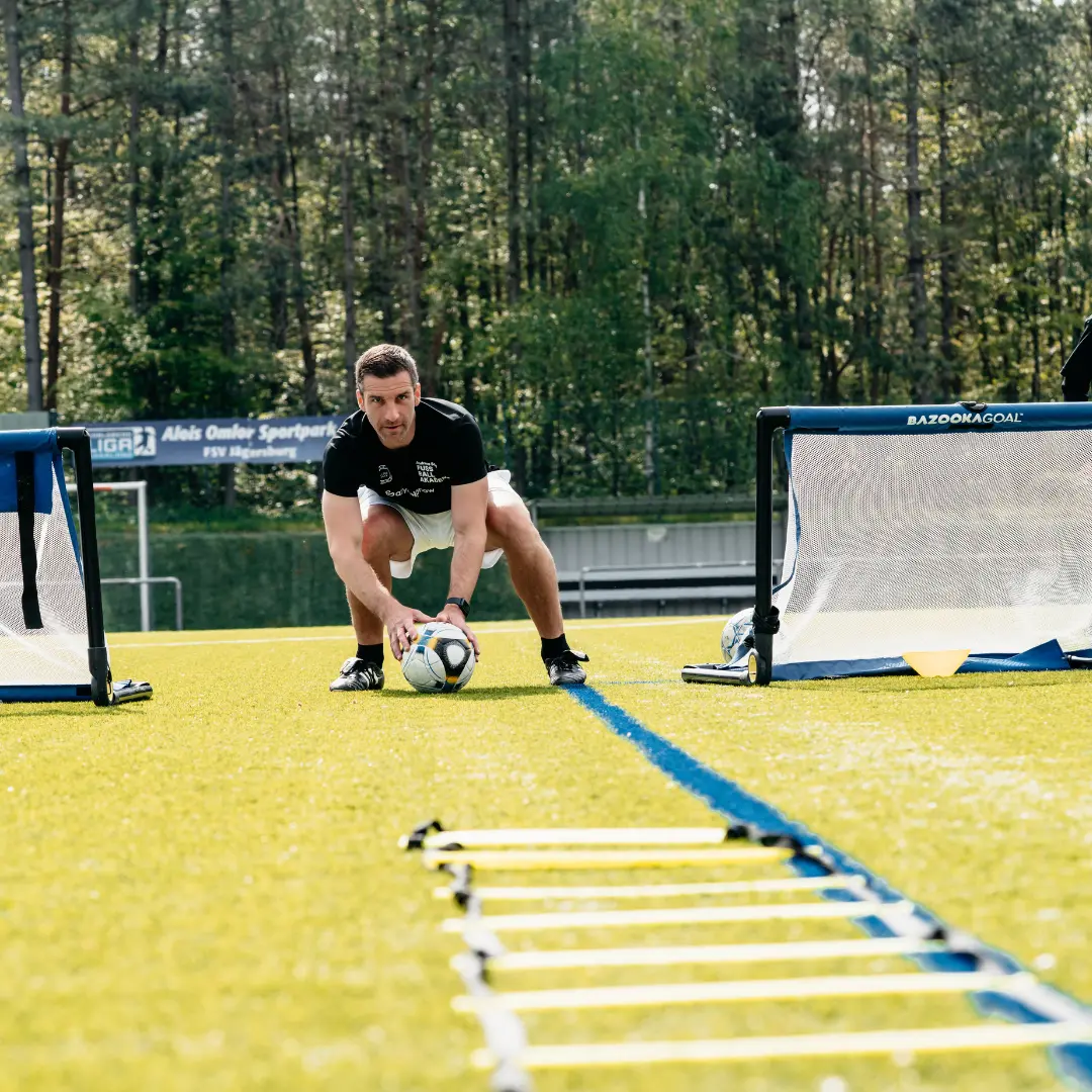 Andreas Sorg beim Fußballtraining