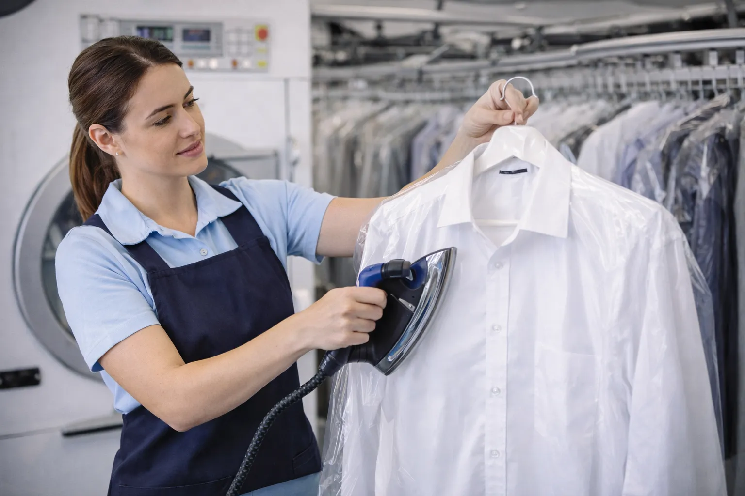 Bügeln eines Hemdes