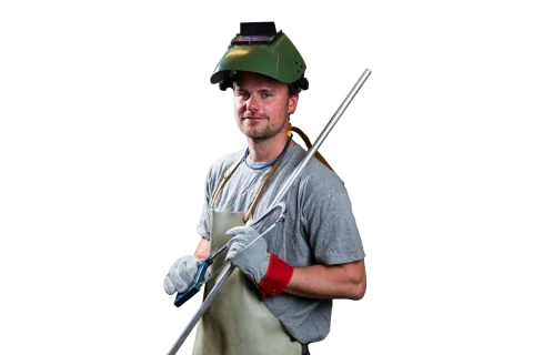 Metallbauer mit Ausrüstung