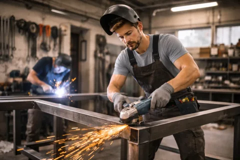 Metallbauer bei der Arbeit