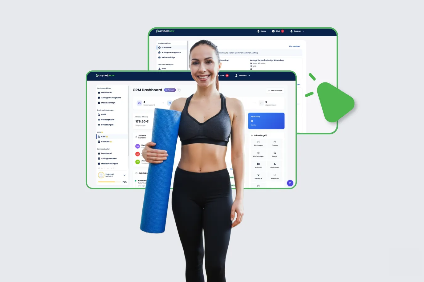 Online Buchungssystem Yogastudio – aktive Teilnehmerkommunikation und E-Mail-Kampagnen digital verwalten