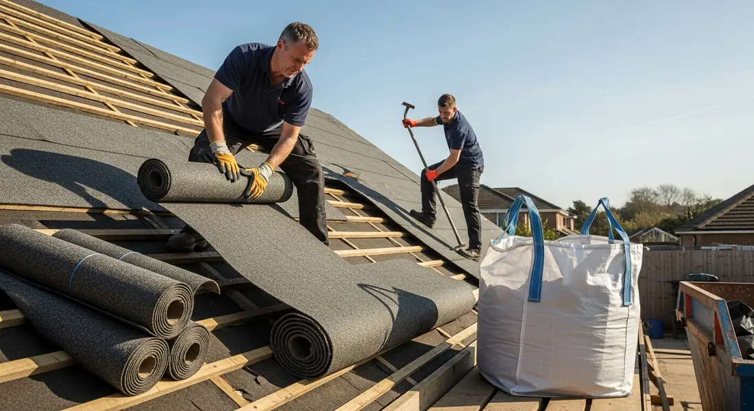 Dachpappe richtig entsorgen: So sparen Sie Zeit und Geld