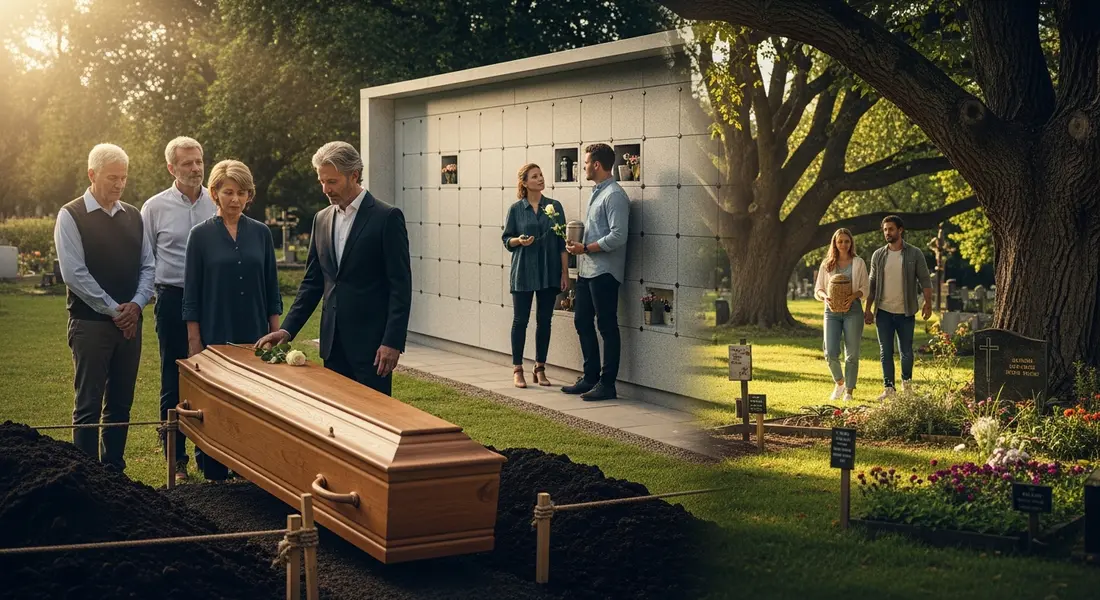 Bestattungsarten im Überblick: Erdbestattung, Feuerbestattung & Alternative Beisetzungsformen – Kosten, Ablauf und Entscheidungshilfe