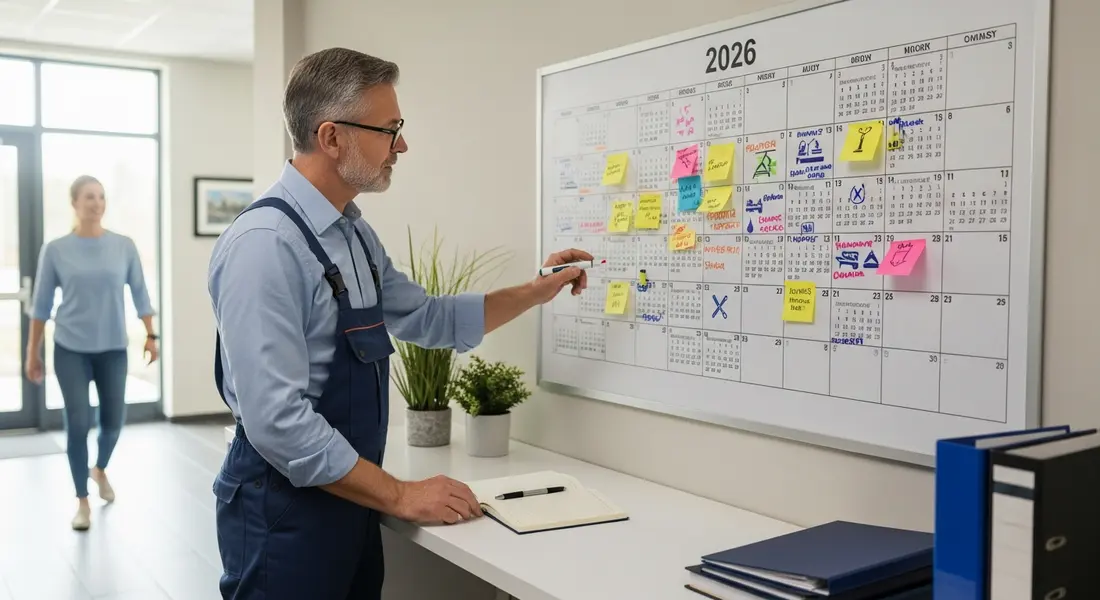 Hauswartung Kalender 2026 – Alle Wartungstermine perfekt organisiert