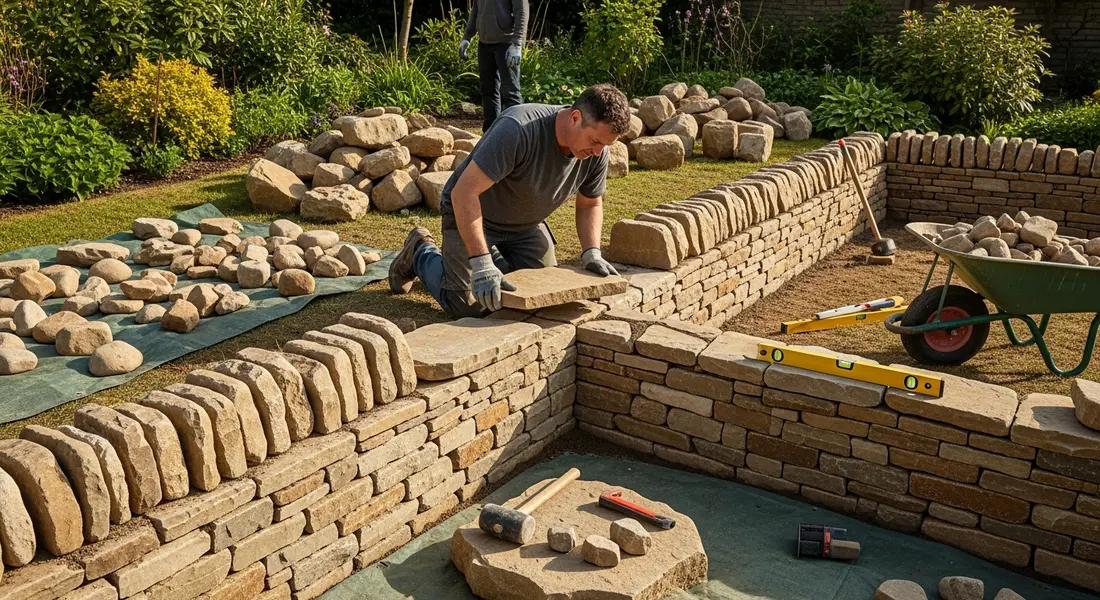 Trockenmauer selbst bauen – Schicht für Schicht zum Naturstein-Hingucker